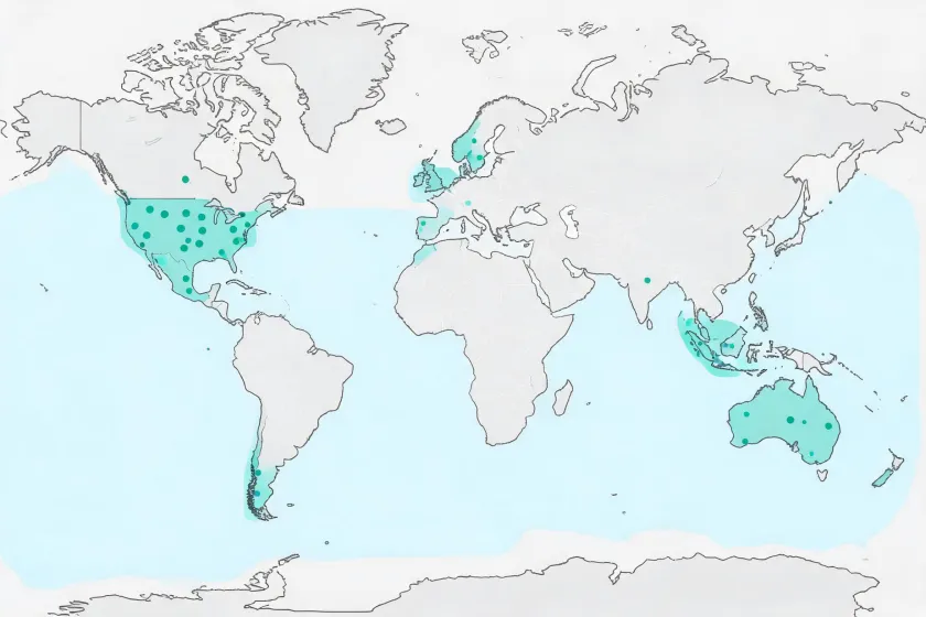 Bridgelux global project support map